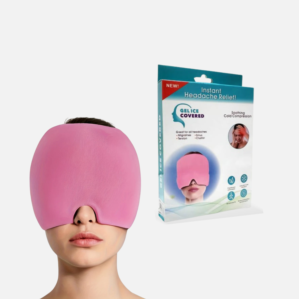 MigraRelief™ – Máscara de gel terapéutica para migraña y estrés